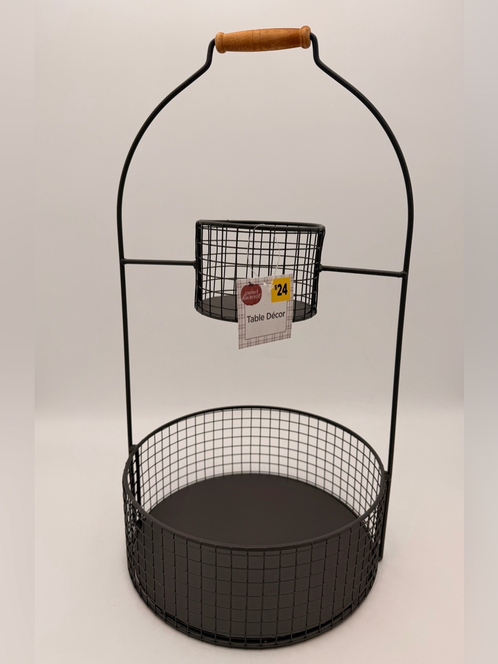Black Two-Tier Wire Table Decor Organizer